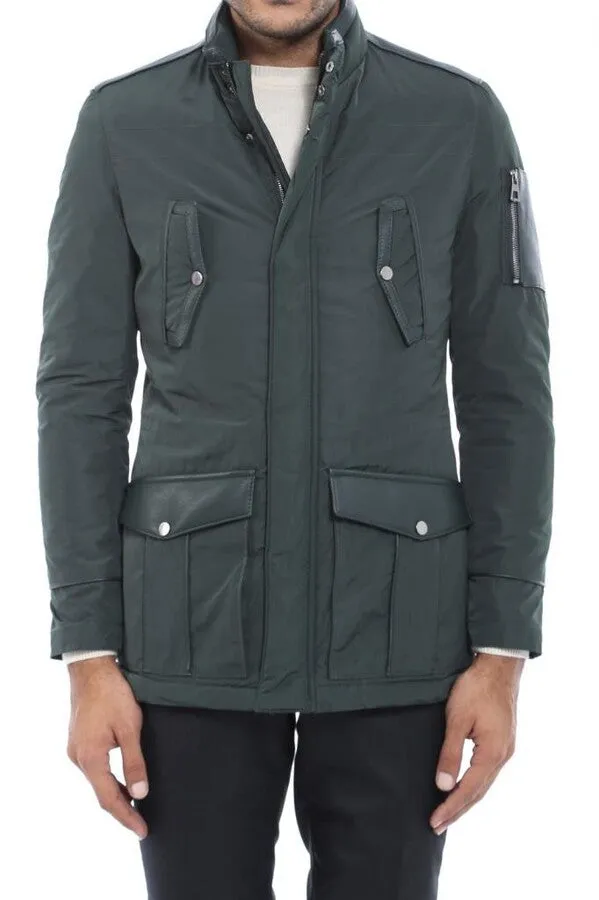 Leather Modeled Green Slim Fit Quilted Jacket - Wessi sold by Wessi product image thumbnail 2