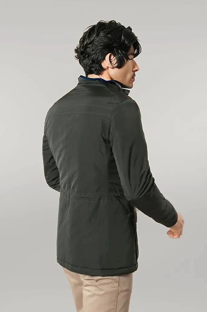 Leather Modeled Green Slim Fit Quilted Jacket - Wessi sold by Wessi product image thumbnail 4