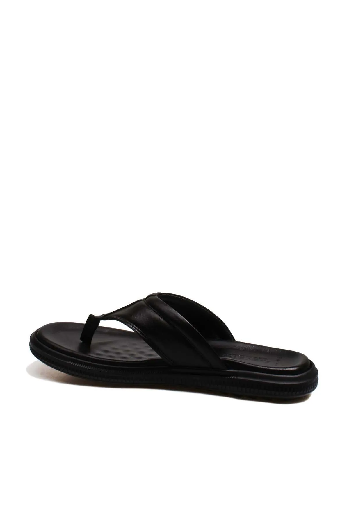 Men's Black Leather Flip-Flop Sandals-Wessi sold by Wessi product image thumbnail 2