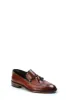 Men's Brown Textured Leather Loafers with Tassel Detail - Wessi sold by Wessi
