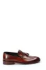 Men's Brown Textured Leather Loafers with Tassel Detail - Wessi sold by Wessi
