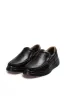 Men's Black Leather Slip-On Loafers with Stitched Detailing and Cushioned Sole - Wessi sold by Wessi
