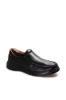 Men's Black Leather Slip-On Loafers with Stitched Detailing and Cushioned Sole - Wessi sold by Wessi