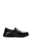 Men's Black Leather Slip-On Loafers with Stitched Detailing and Cushioned Sole - Wessi sold by Wessi