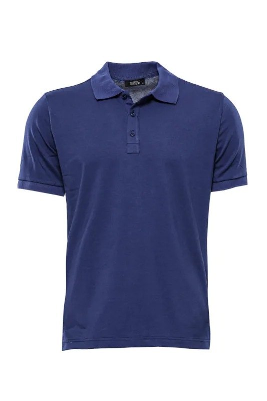 Navy blue Polo Collar T-shirt - Wessi sold by Wessi