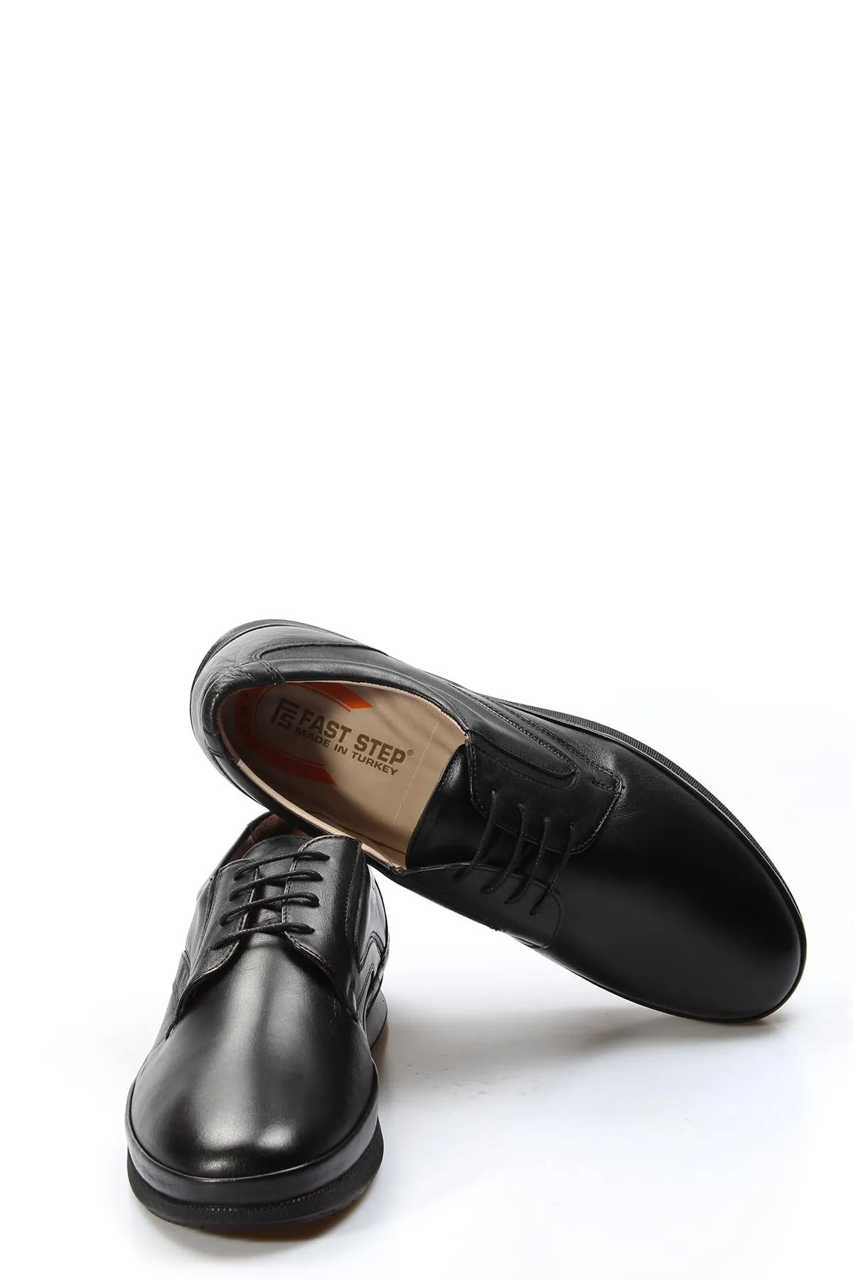 Black Leather Comfort Lace-Up Shoes-Wessi sold by Wessi product image thumbnail 4