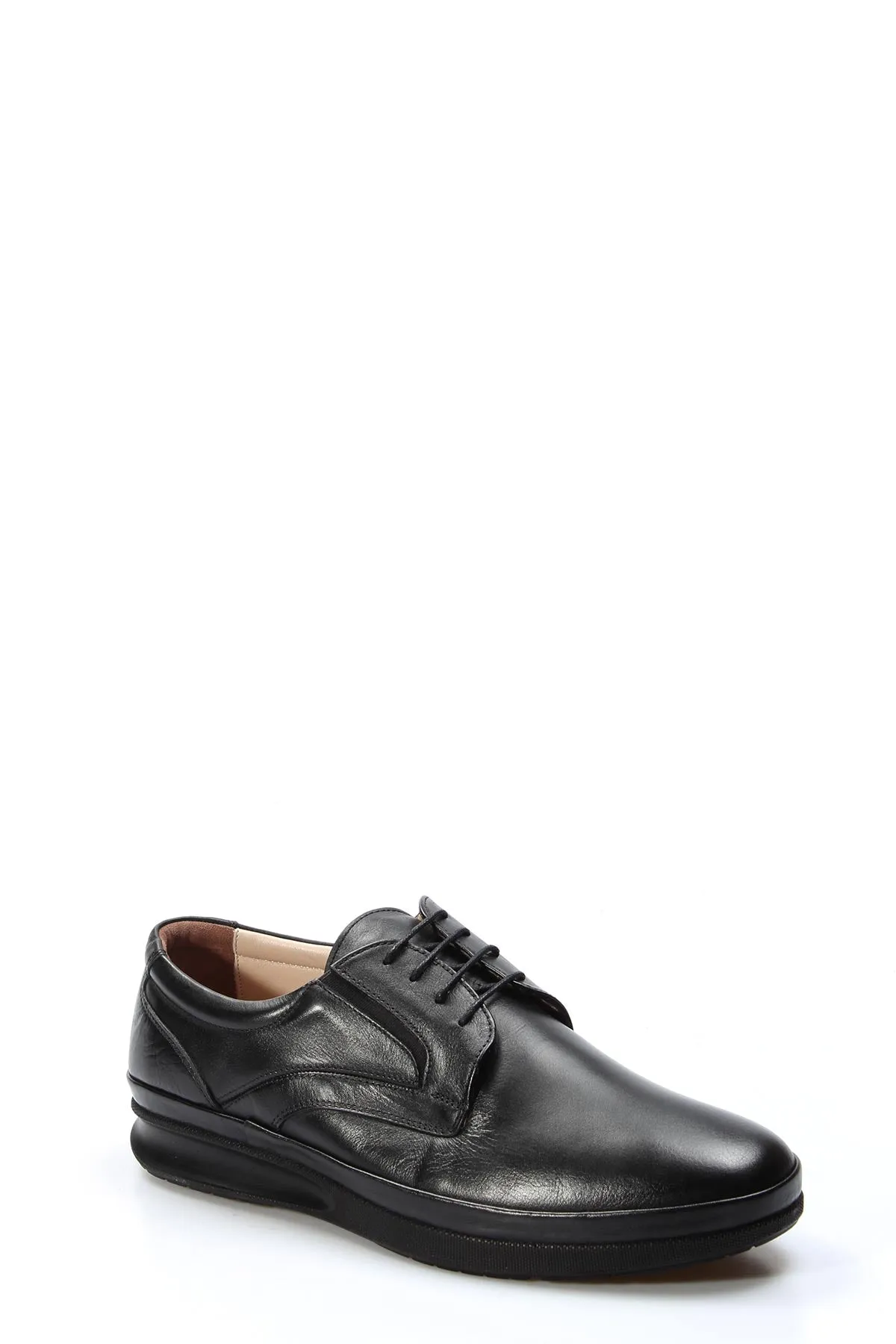 Black Leather Comfort Lace-Up Shoes-Wessi sold by Wessi product image thumbnail 3