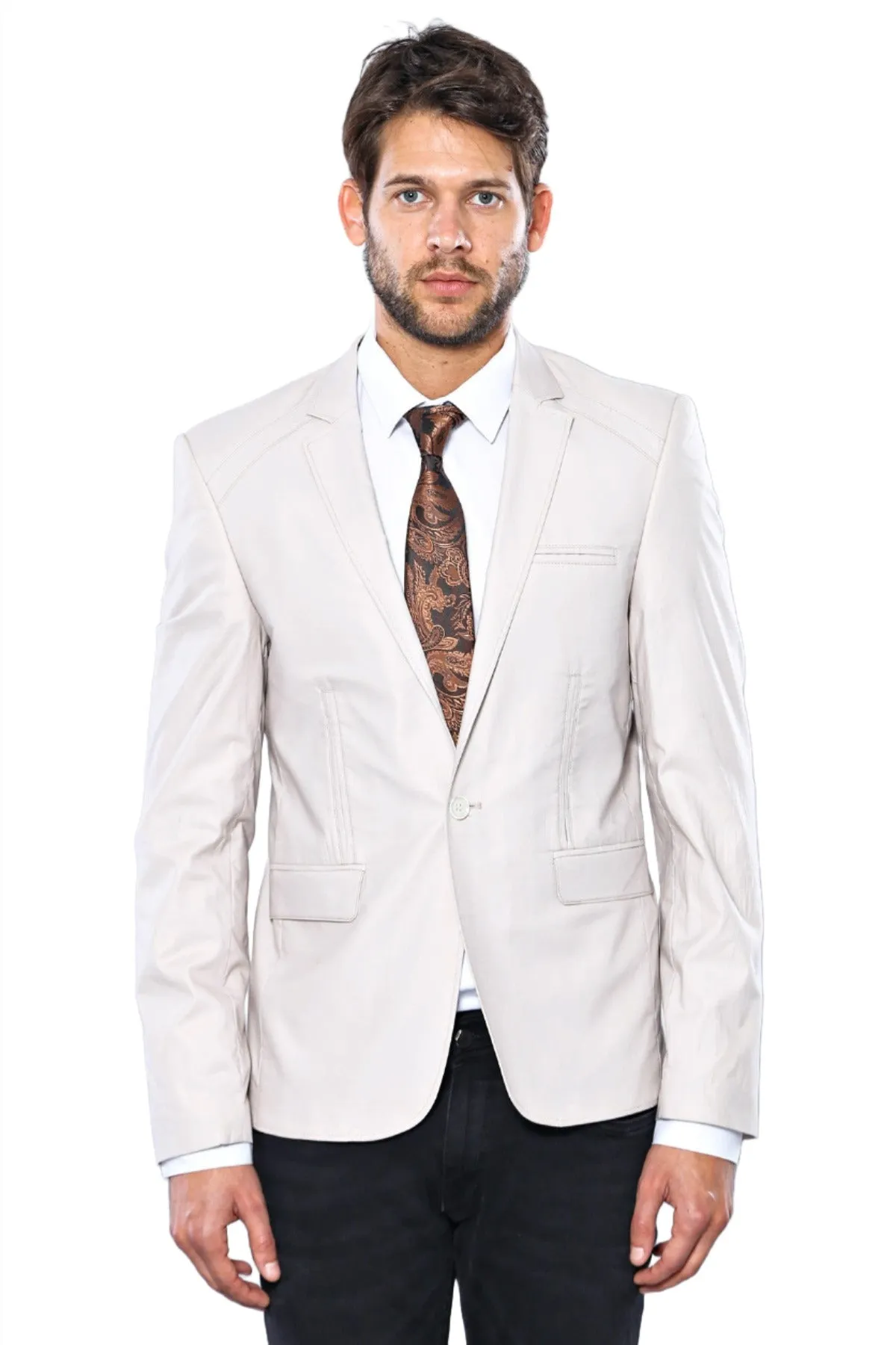 3 pocket Single Button Cotton Grey Jacket-Wessi sold by Wessi product image thumbnail 3