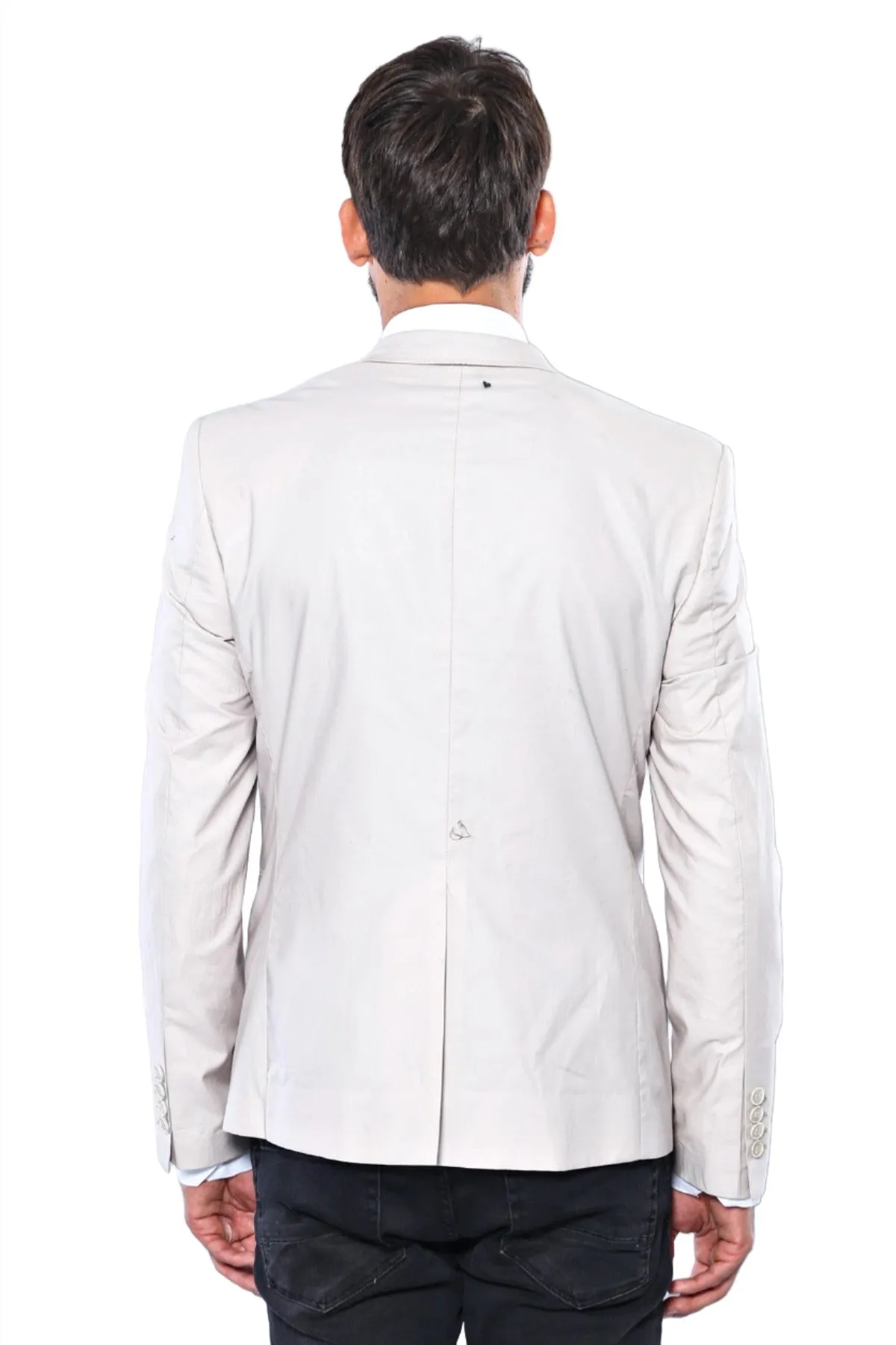 3 pocket Single Button Cotton Grey Jacket-Wessi sold by Wessi product image thumbnail 5