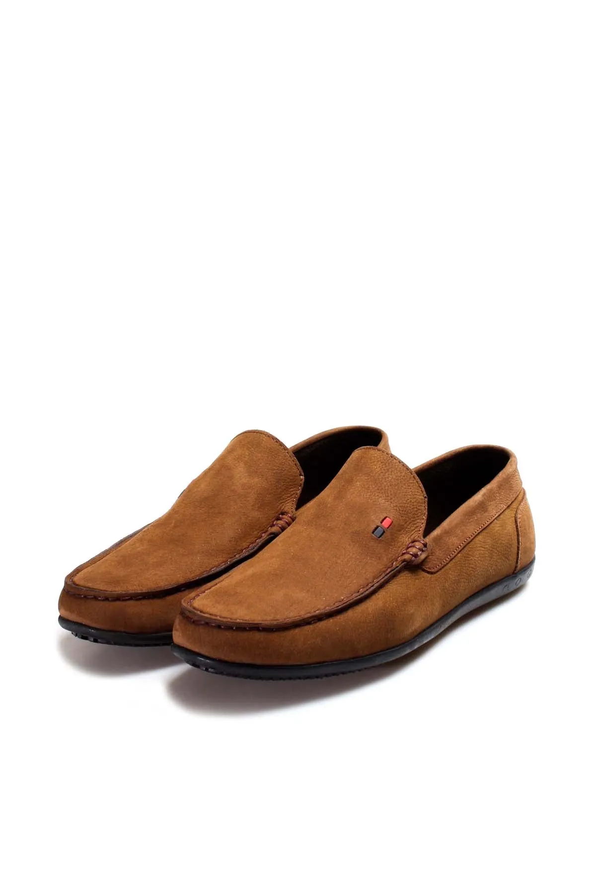 Tan Suede Loafers with Accent Stitching-Wessi sold by Wessi product image thumbnail 5