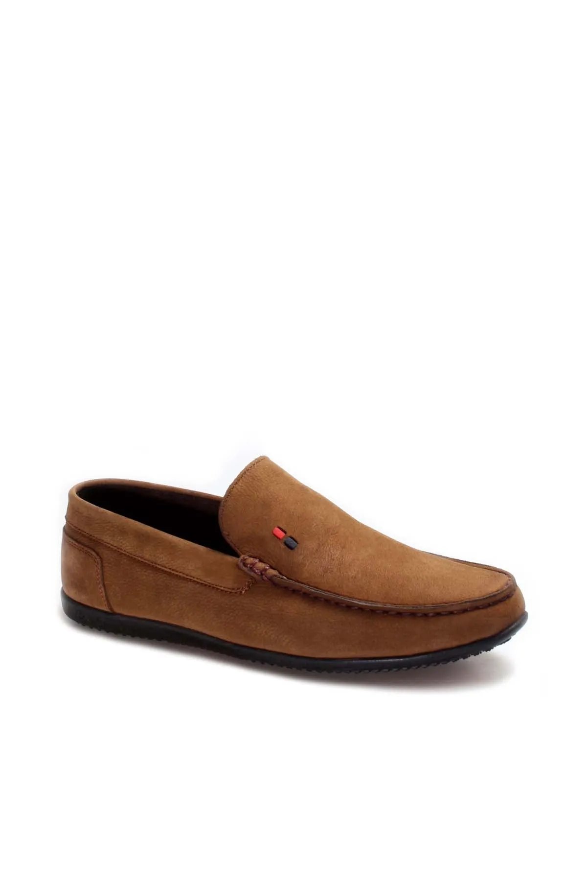 Tan Suede Loafers with Accent Stitching-Wessi sold by Wessi product image thumbnail 3