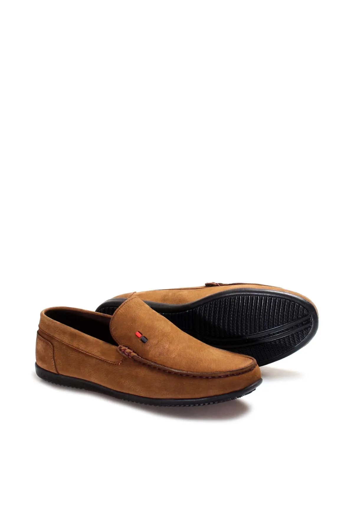 Tan Suede Loafers with Accent Stitching-Wessi sold by Wessi product image thumbnail 4