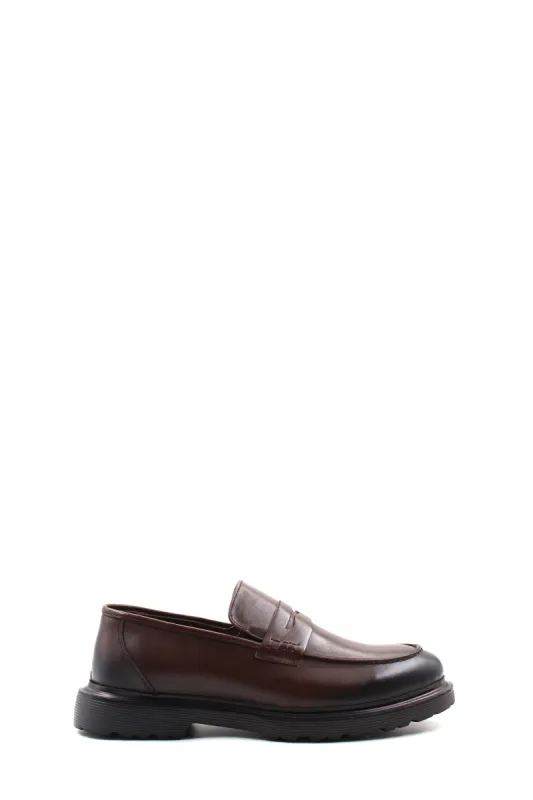 Brown Leather Chunky Loafers Wessi sold by Wessi