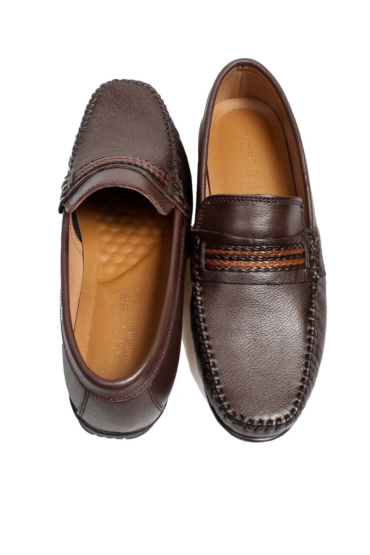 Men's Brown Leather Driving Loafers-Wessi sold by Wessi product image thumbnail 5