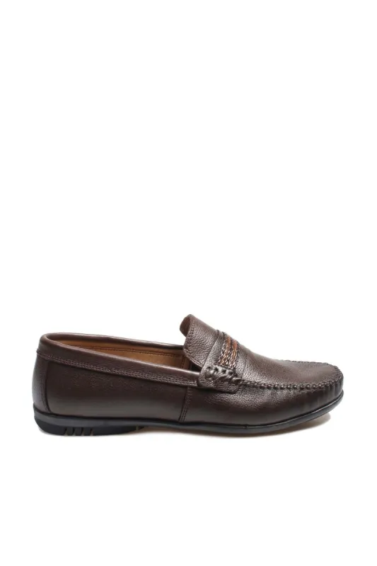 Men's Brown Leather Driving Loafers-Wessi sold by Wessi
