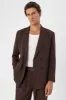Men's Brown Double Breasted  Blazer Jacket with Bag Pocket - Wessi sold by Wessi