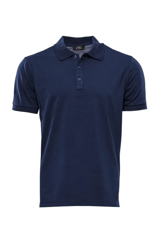 Navy Blue Polo Collar T-shirt - Wessi sold by Wessi