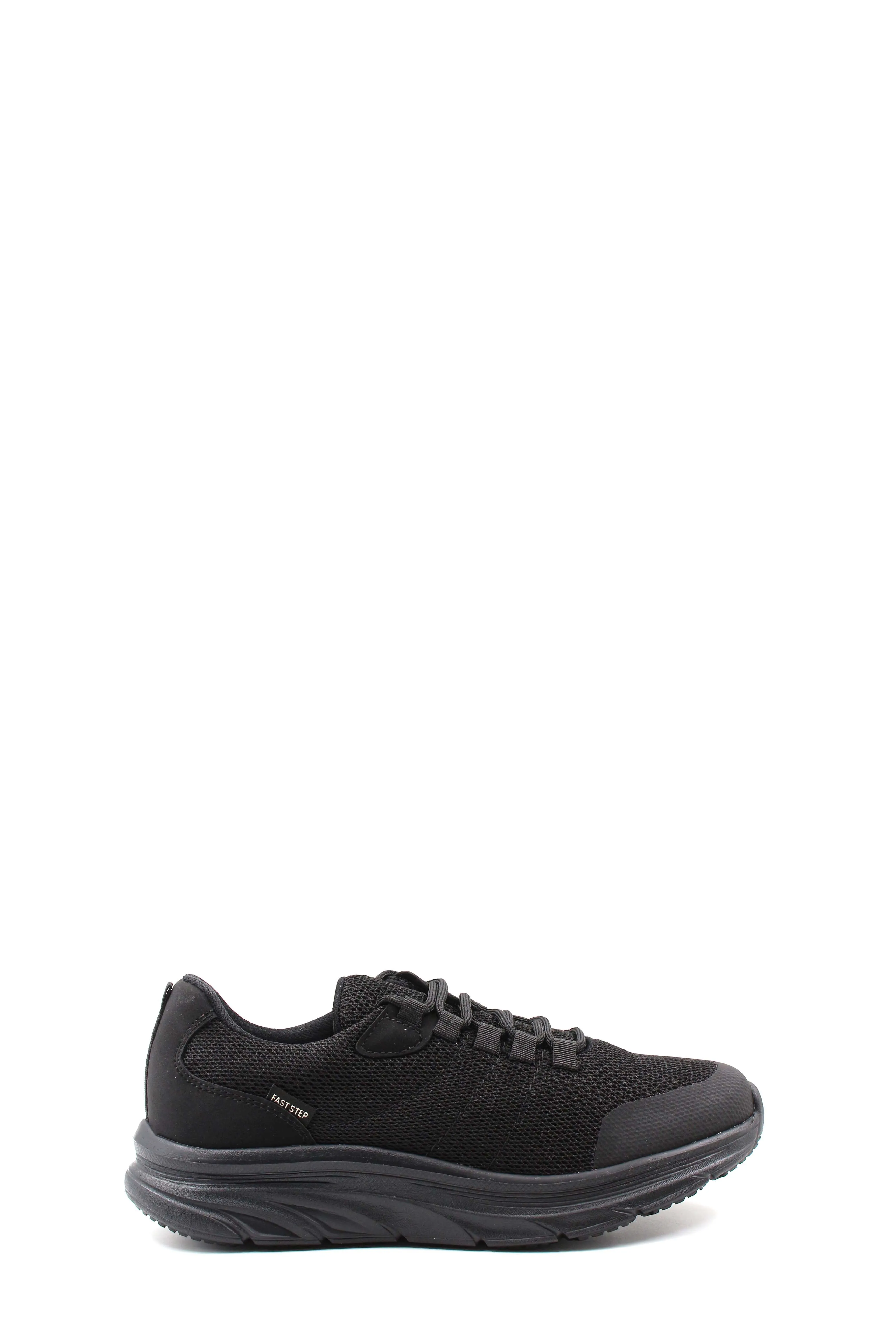 Men's Black Lace-Up Knit Sneakers with Cushioned Sole - Wessi sold by Wessi
