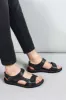 Black Leather Velcro Sandals Wessi sold by Wessi