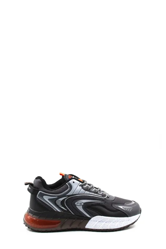 Men's Anthracite and Orange Athletic Running Shoes - Wessi made by Wessi