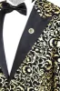 Gold Patterned Over Black Men Evening Dinner Jacket - Wessi sold by Wessi
