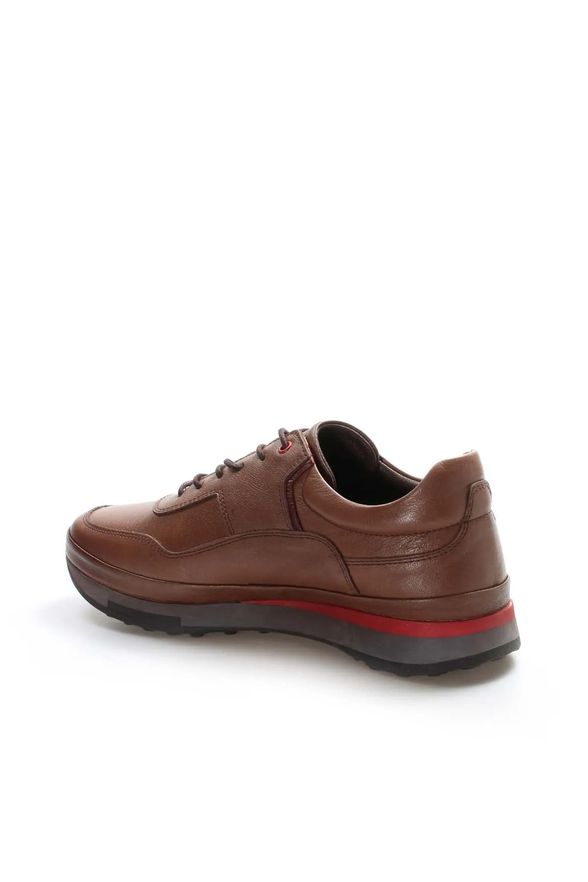 Brown Leather Lace-Up Sneakers Wessi sold by Wessi product image thumbnail 3