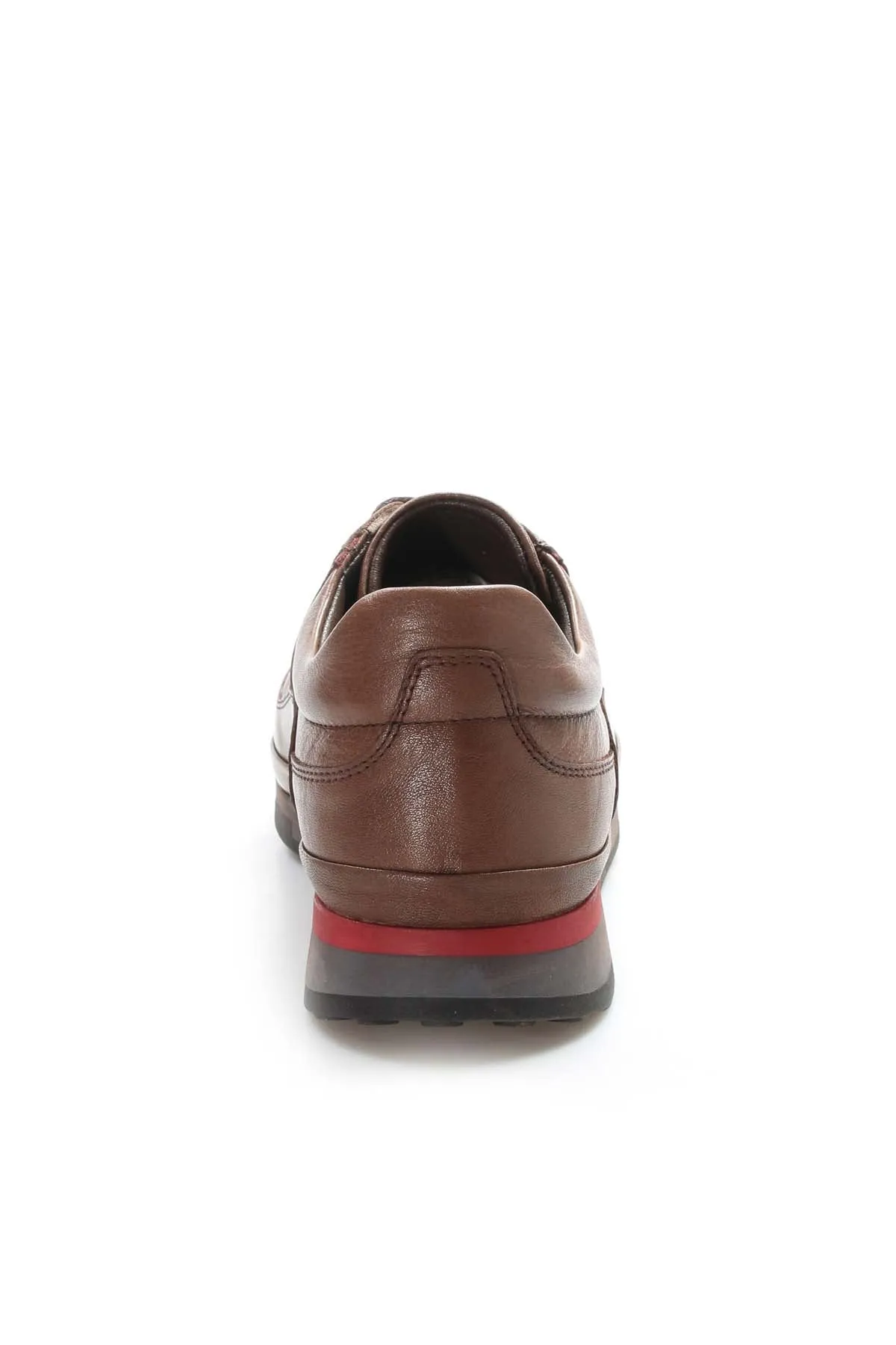 Brown Leather Lace-Up Sneakers Wessi sold by Wessi product image thumbnail 5