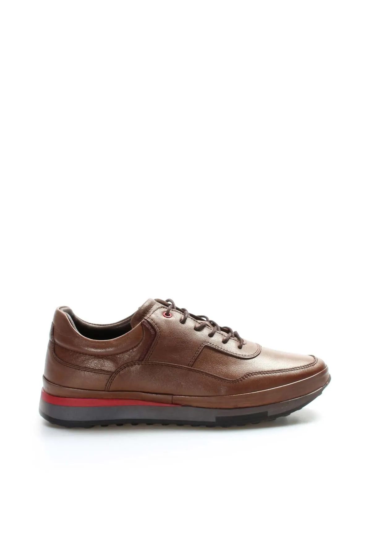 Brown Leather Lace-Up Sneakers Wessi sold by Wessi product image thumbnail 2
