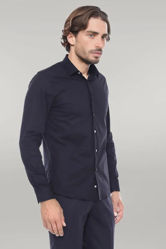 Plain Slim Fit Black Men Lumberjack Shirt - Wessi sold by Wessi