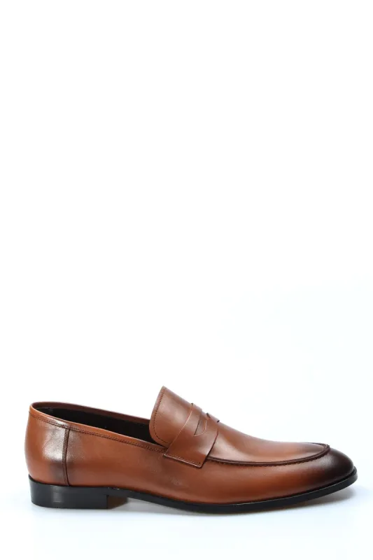 Tan Leather Penny Loafers-Wessi sold by Wessi