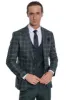 Checked Patterned Slim Fit Green Men Suit - Wessi sold by Wessi