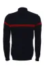 Chest Patterned Turtleneck Navy Blue Men Knitwear - Wessi sold by Wessi