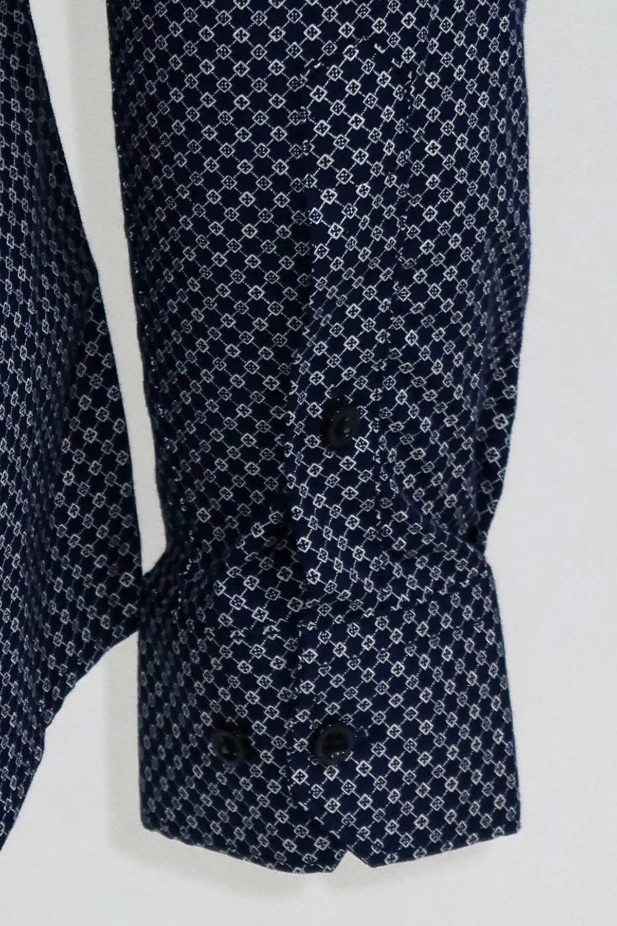 Tiny Check Patterned Slim Fit Blue Men Shirt - Wessi sold by Wessi product image thumbnail 4