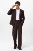 Men's Brown Single-Button Double-Breasted  Blazer - Wessi sold by Wessi