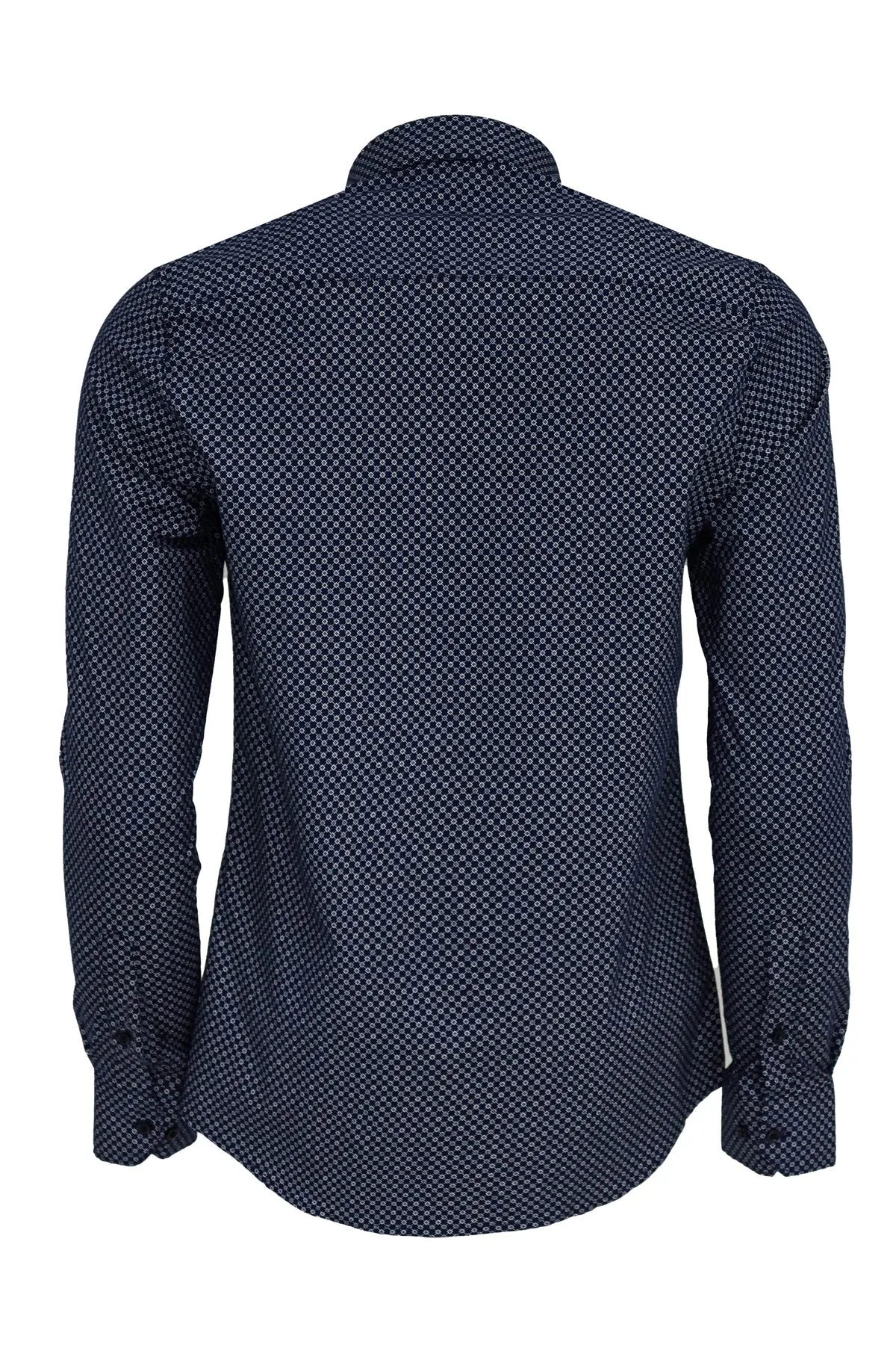 Tiny Check Patterned Slim Fit Blue Men Shirt - Wessi sold by Wessi product image thumbnail 5