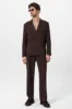 Men's Brown Single-Button Double-Breasted  Blazer - Wessi sold by Wessi