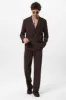 Men's Brown Single-Button Double-Breasted  Blazer - Wessi sold by Wessi