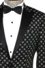 Silver Diamond Pattern Over Black Men Party Tuxedo Blazer - Wessi sold by Wessi