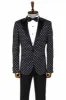 Silver Diamond Pattern Over Black Men Party Tuxedo Blazer - Wessi sold by Wessi