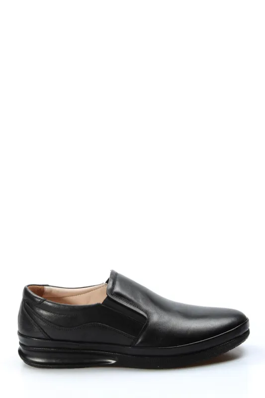 Black Leather Slip-On Loafers-Wessi sold by Wessi