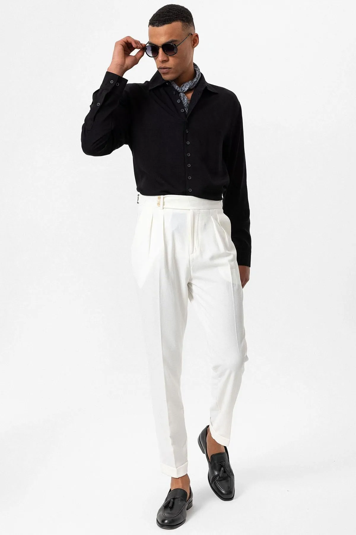 Men's Black Regular Fit Camp Collar Shirt - Wessi sold by Wessi product image thumbnail 2