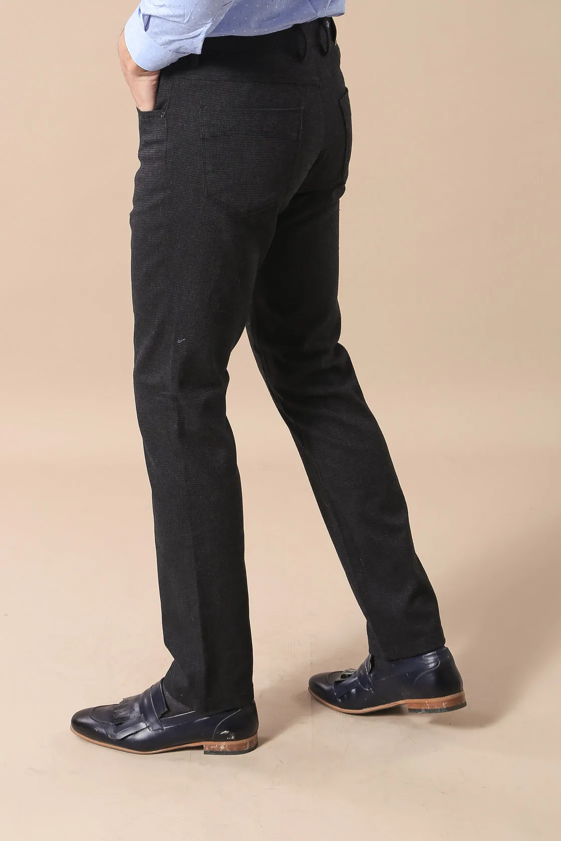 5 Pockets Cotton Black Men Pants - Wessi sold by Wessi product image thumbnail 2