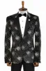 Slim Fit Dot Patterned Black Men Prom Blazer and Trousers Combination Suit- Wessi sold by Wessi