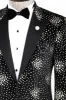 Slim Fit Dot Patterned Black Men Prom Blazer and Trousers Combination Suit- Wessi sold by Wessi