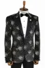 Slim Fit Dot Patterned Black Men Prom Blazer and Trousers Combination Suit- Wessi sold by Wessi
