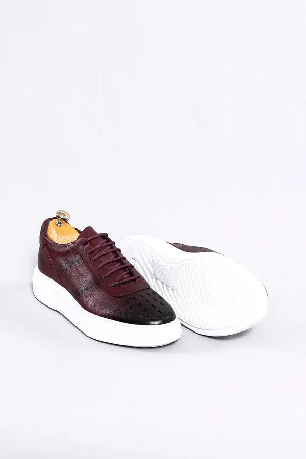 Leather Burgundy Sneakers | Wessi sold by Wessi product image thumbnail 4