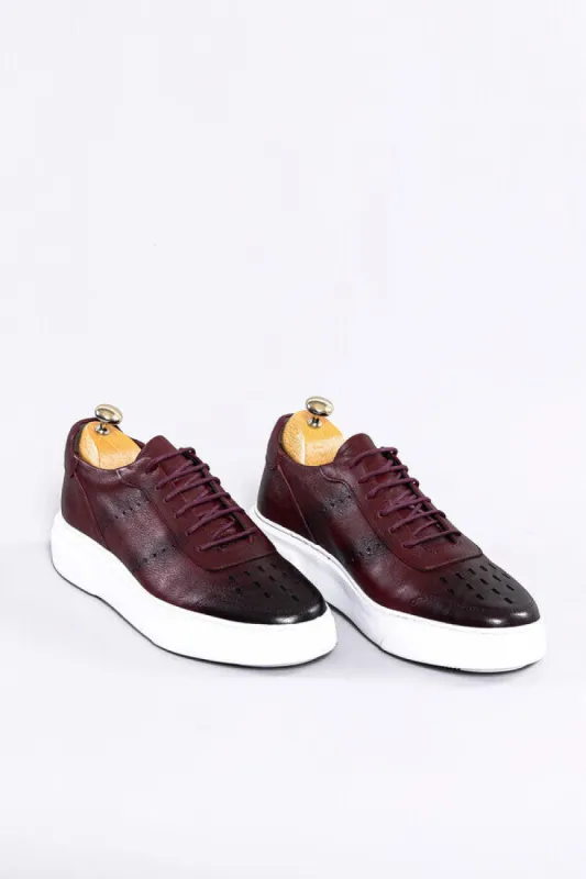 Leather Burgundy Sneakers | Wessi sold by Wessi
