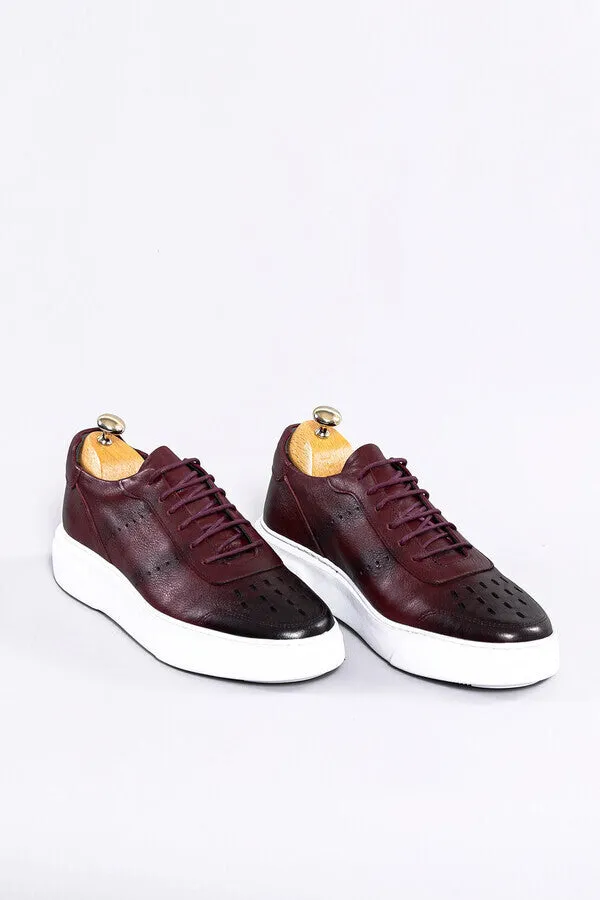 Leather Burgundy Sneakers | Wessi sold by Wessi