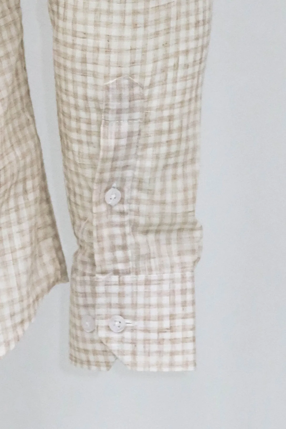 Plaid Slim Fit Light Brown Men Shirt - Wessi sold by Wessi product image thumbnail 4