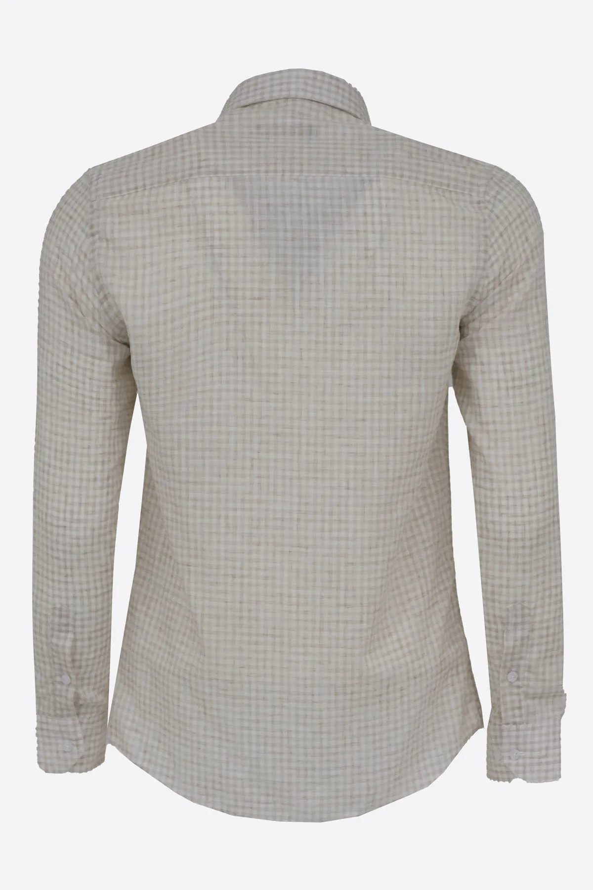 Plaid Slim Fit Light Brown Men Shirt - Wessi sold by Wessi product image thumbnail 5